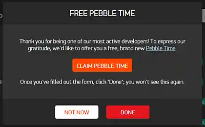 Бесплатные Pebble Time для разработчиков