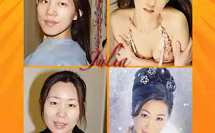 新娘带和不带妆