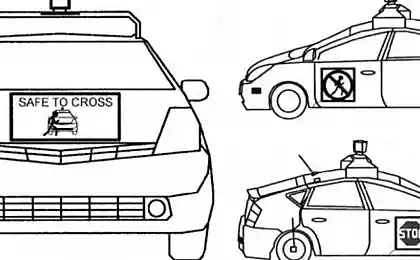 Google запатентовал способы общения беспилотных автомобилей с пешеходами