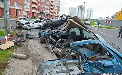 Минский пьяный гонщик (13 фотографий)
