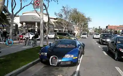 Счастливый пассажир Bugatti Veyron