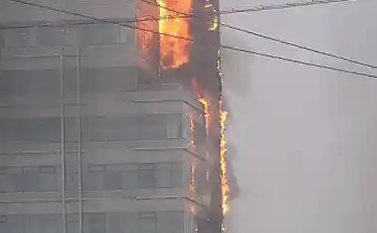 Пожар в центре Москвы (8 фото + видео)