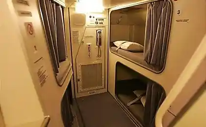 Каюты для отдыха на борту самолета
