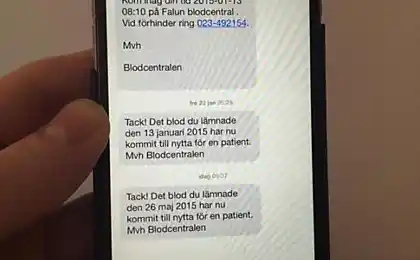 Донори в Швеції отримують SMS, коли їх кров допомагає