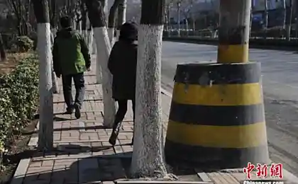 Пешеходный тротуар в Китае