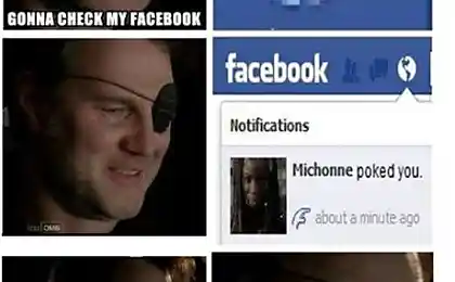 Michonne poked you