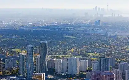 La eficiencia energética de los rascacielos en las afueras de toronto