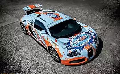 Красочный  Bugatti Veyron