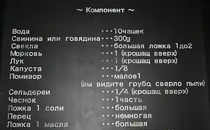 Японцы готовят борщ