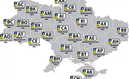 Расшифровка букв на автомобильных номерах Украины