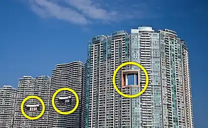 He aquí el misterio "дырявых" de los rascacielos de hong kong