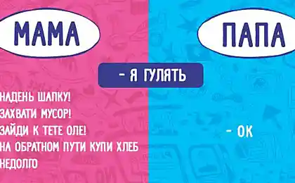 10 существенных отличий папы от мамы. Взгляды на воспитание, которые развеселят любого!