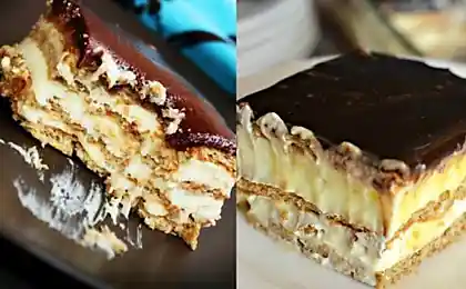 Вкуснющий торт-эклер без выпечки: этот десерт вскружит голову любому сладкоежке!