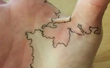 Este chico volvió la marca de nacimiento único en este mapa