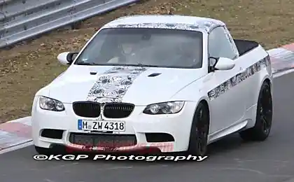 Фотки пикапа на базе BMW M3, проходящего испытания на трассе Нюрбургринг