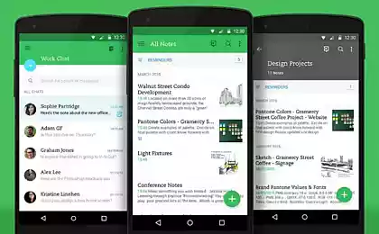 Evernote для Android взял на вооружение Material Design от Google