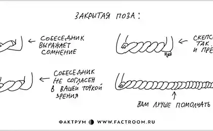 Эти позы расскажут вам о человеке всё… вообще ВСЁ