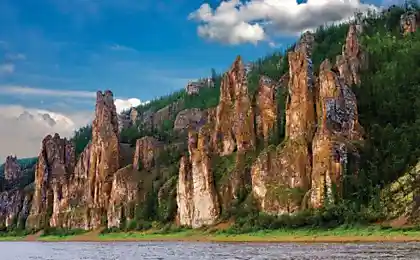 "Каменный лес" на реке Лена