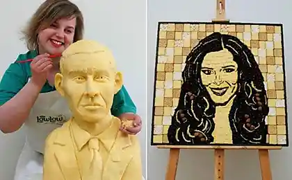 Забавные скульптуры из сыра