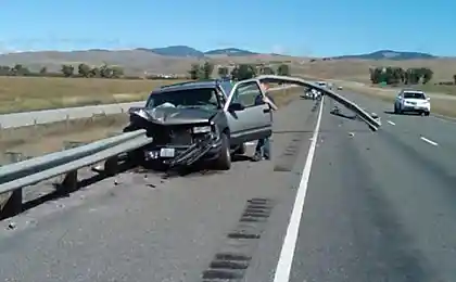 Водителю повезло