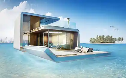 At the end of 2016 In Dubai build a three floor Floating Villas