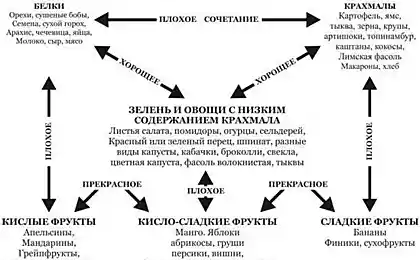 Правильное сочетание продуктов питания