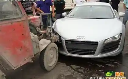 Audi R8 против Трактора