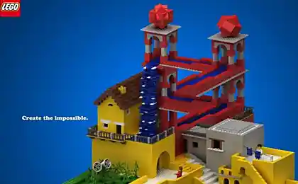 Идеи Эшера реализовались в рекламе Lego