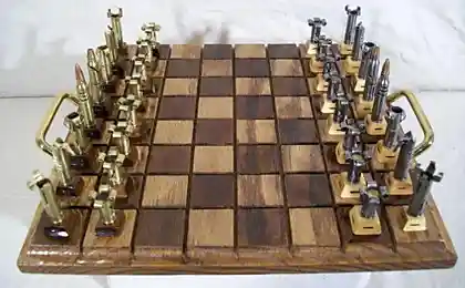 Шахматы из гильз