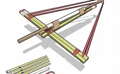 Арбалет из карандашей